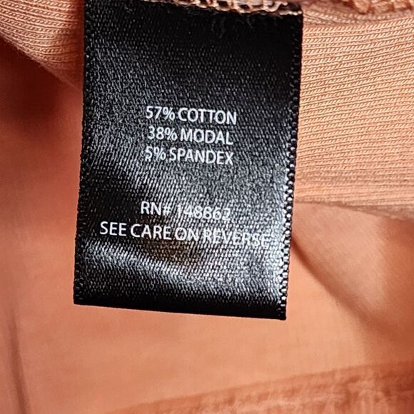 3X 22W 24W Torrid Peach Be Free Fitted Cotton Rib Tank Modal Crew Neck Mushroom - Picture 4 of 7